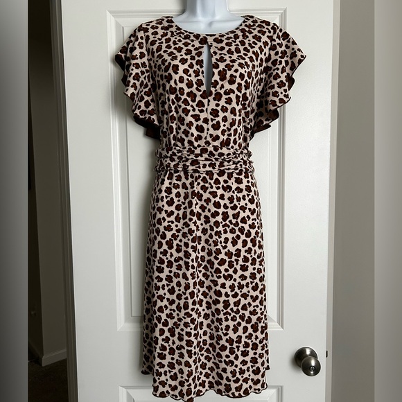 *FINAL PRICE* TORY BURCH Animal Print Gladys Dress Size Medium - Picture 2 of 9